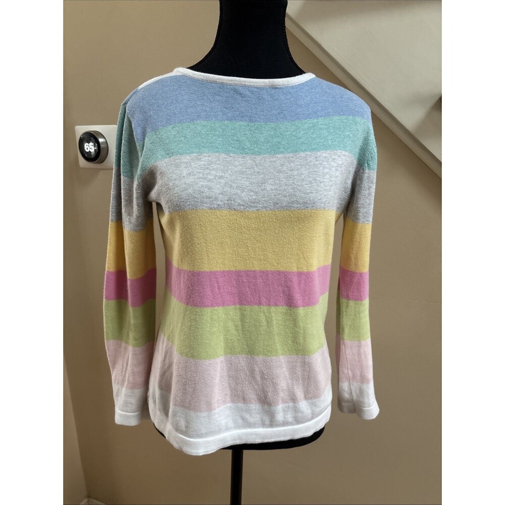 Women’s Maus Hoffman 100% Prima Cotton pastel Easter Colors Sweater Size Small